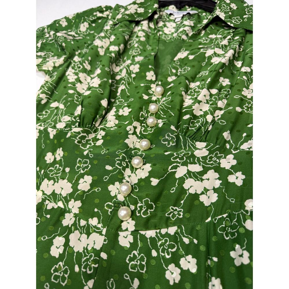 L.K. Bennett Sophie Wildflower midi Dress green floral Size 6 - Picture 7 of 7